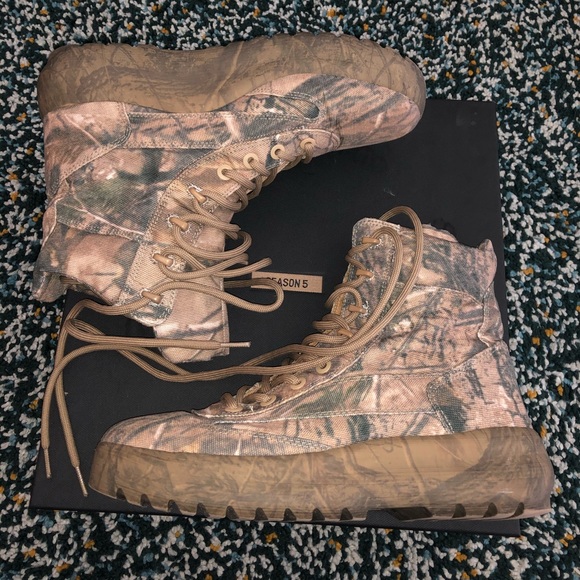 yeezy camo boots